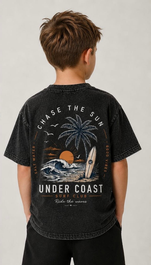 Kids Acid Wash Chase the Sun Tee